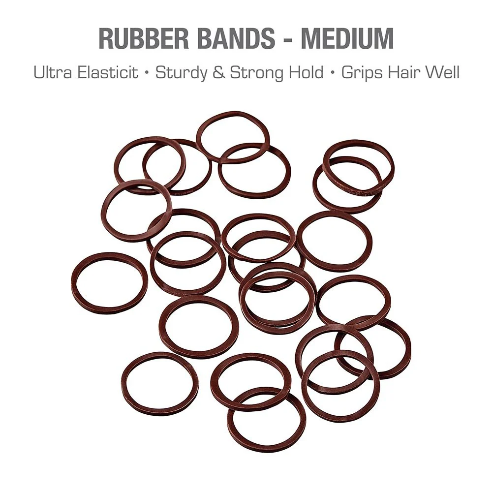 Red by Kiss 300 Rubber Bands β Brown, Medium 1/2" - Image 3
