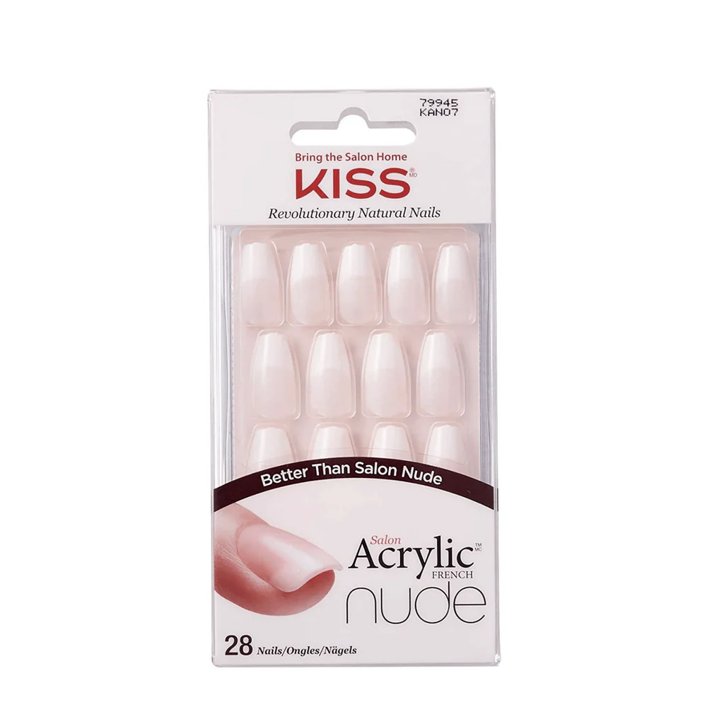 KISS Salon Acrylic Natural Nails β KAN Series | 28 Nails + Glue - Image 3
