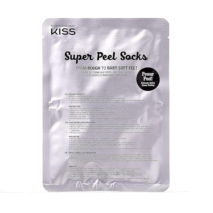KISS Super Peel Socks – Naturally Exfoliates Dead Skin - Image 2