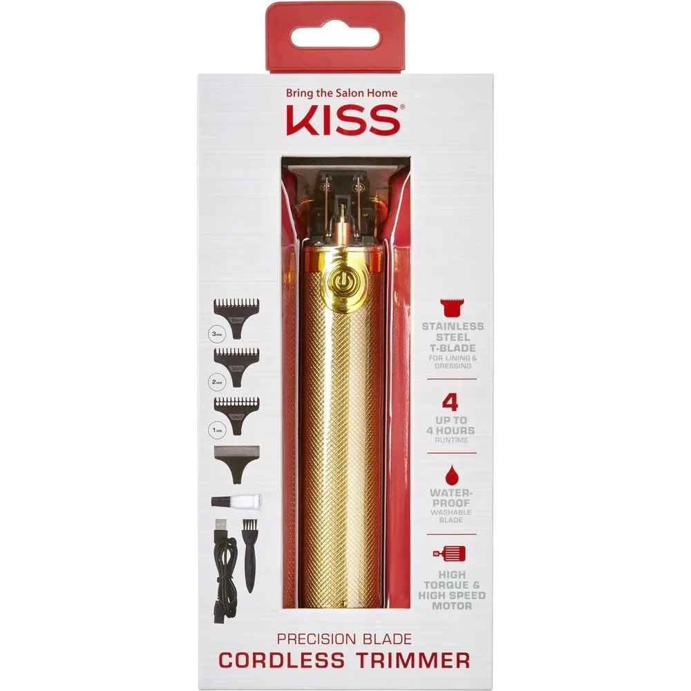 KISS USA Precision Blade Cordless USB Hair Trimmer Clipper β 8-Piece Set - Image 5