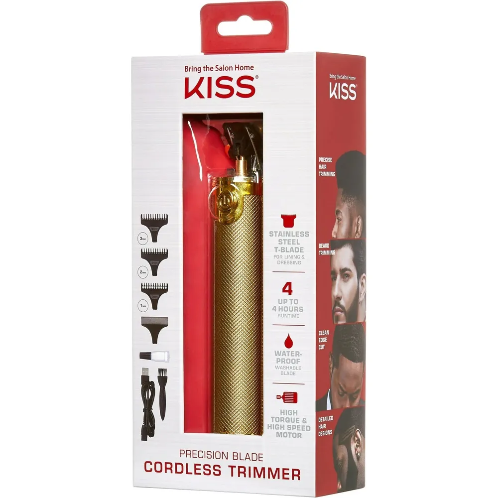 KISS USA Precision Blade Cordless USB Hair Trimmer Clipper β 8-Piece Set - Image 6