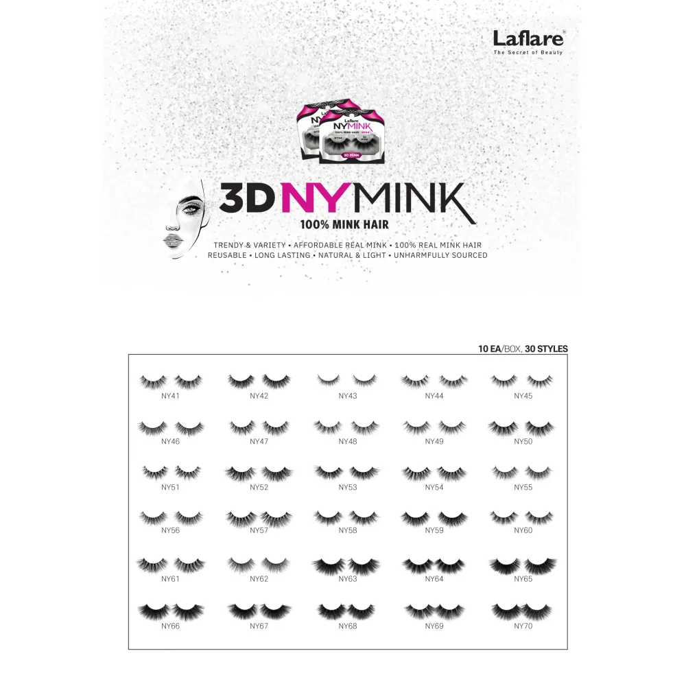 Laflare 3D Mink Lashes – 100% Real Mink Hair - Image 2