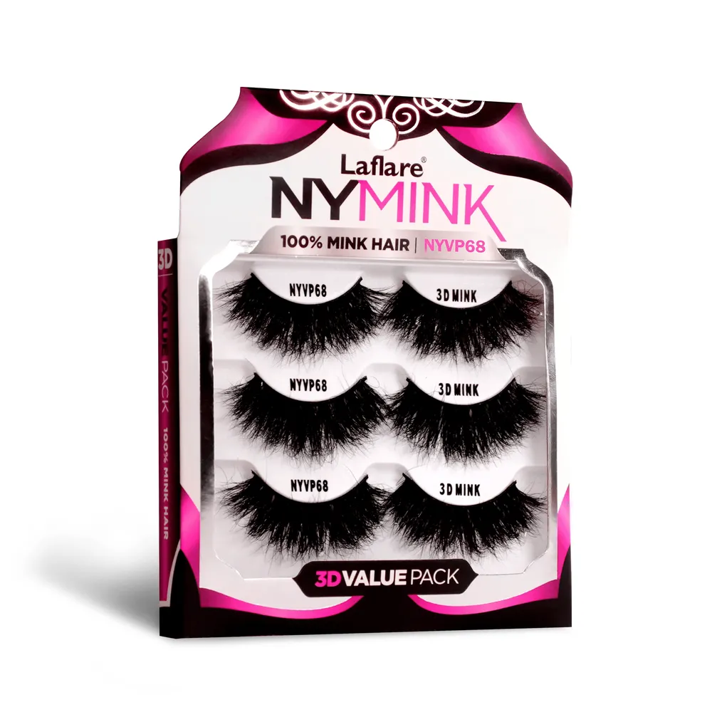 Laflare 3D NY Mink Lashes [3 Pairs] - 100% Real Mink Hair - Image 10
