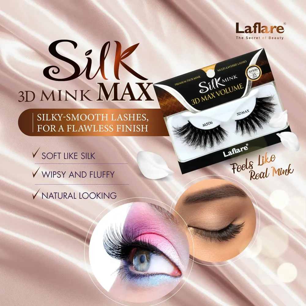 Laflare 3D Silk Mink Max Volume Lashes – 25mm - Image 2