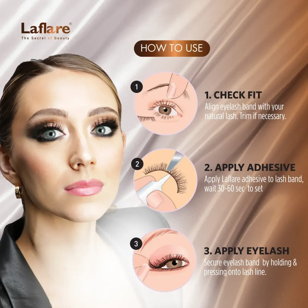 Laflare 3D Silk Mink Max Volume Lashes – 25mm - Image 3