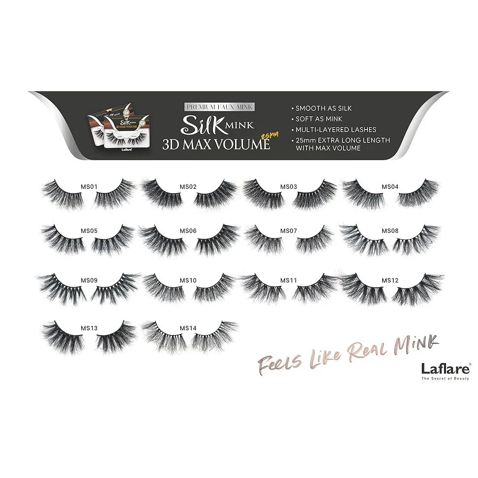Laflare 3D Silk Mink Max Volume Lashes – 25mm - Image 6