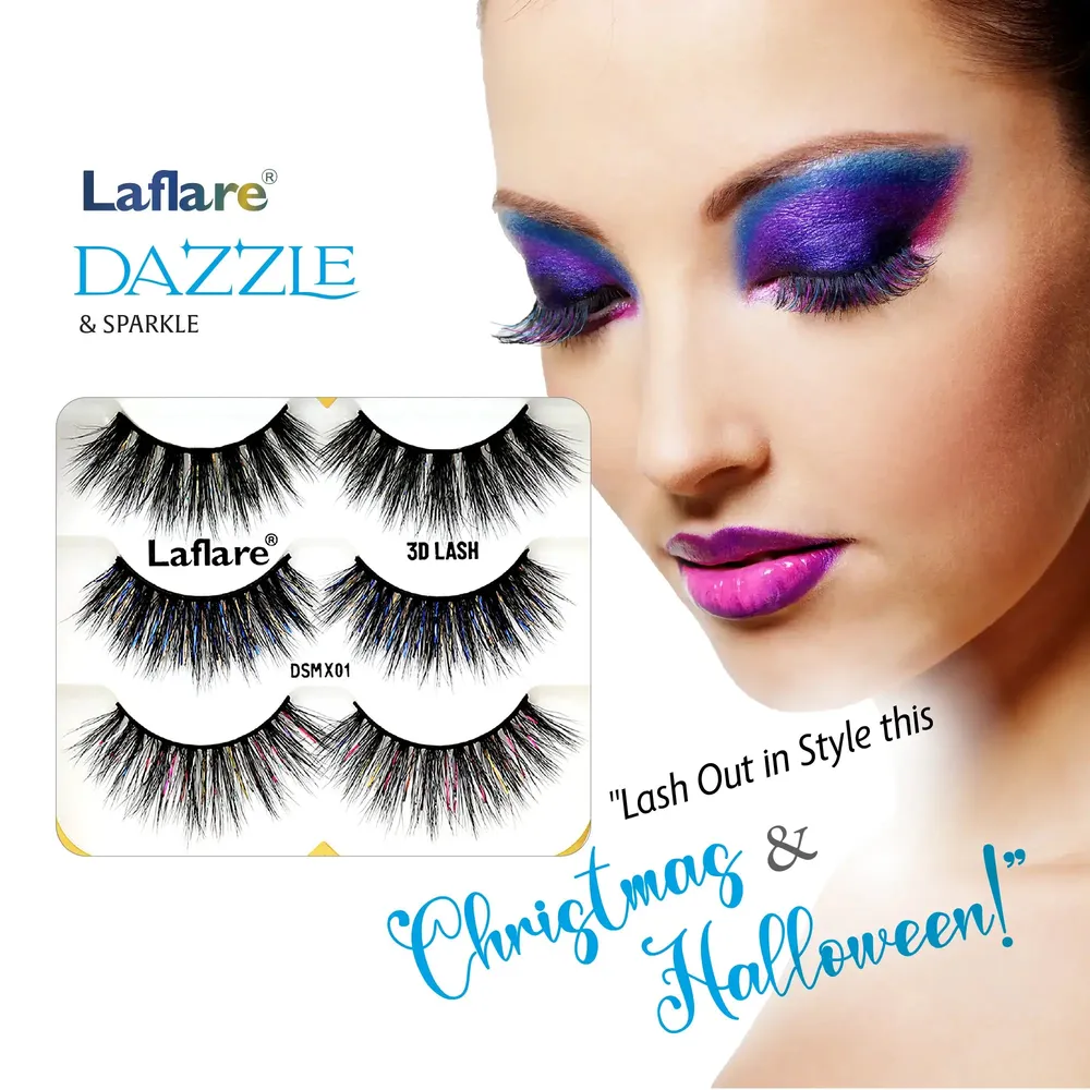 Laflare Dazzle & Sparkle β Colorful & Glitter Eyelashes - Image 2