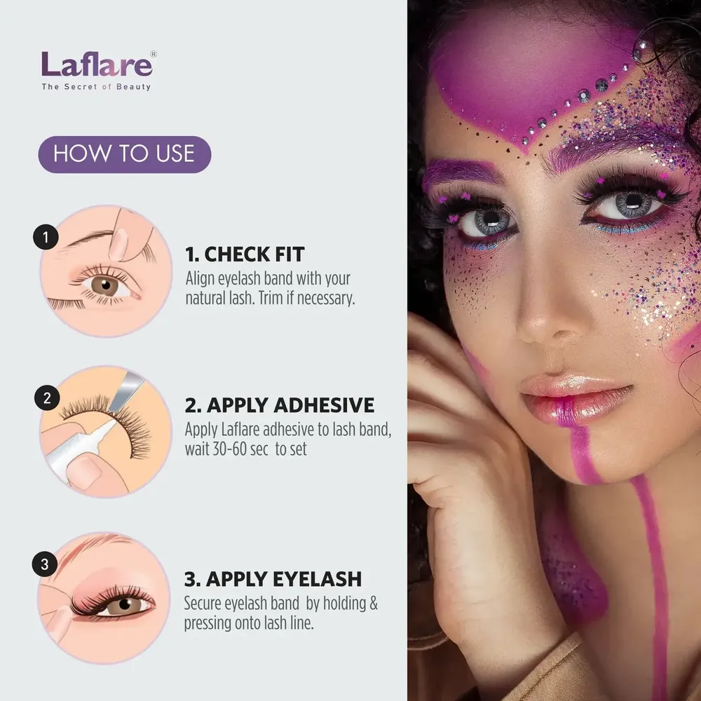 Laflare Dazzle & Sparkle β Colorful & Glitter Eyelashes - Image 4