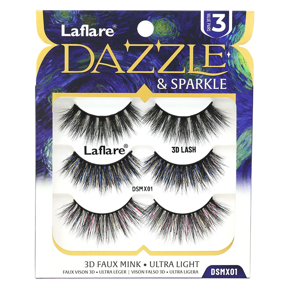 Laflare Dazzle & Sparkle β Colorful & Glitter Eyelashes - Image 5
