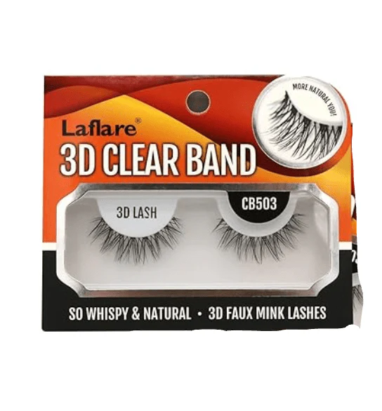 Laflare NEW 3D Silk Mink Lashes with Clear Band - Image 11