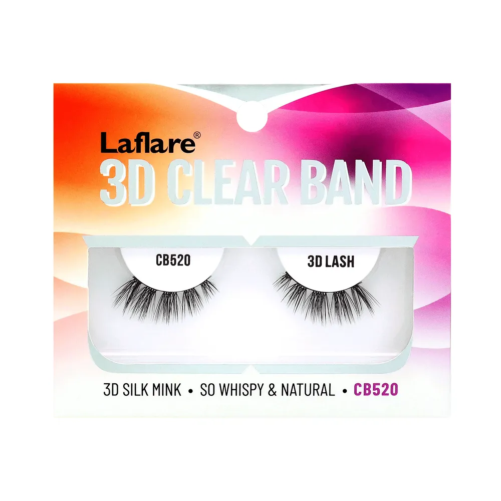 Laflare NEW 3D Silk Mink Lashes with Clear Band - Image 7