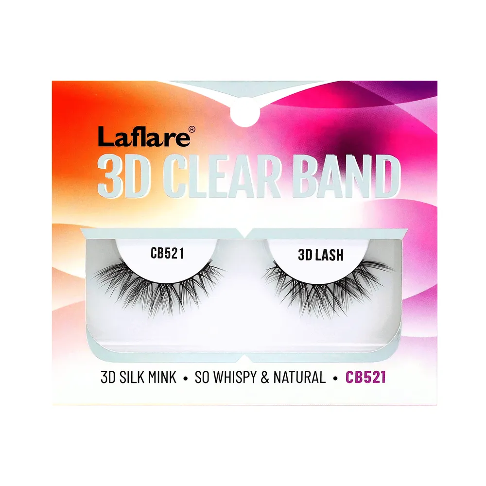 Laflare NEW 3D Silk Mink Lashes with Clear Band - Image 8