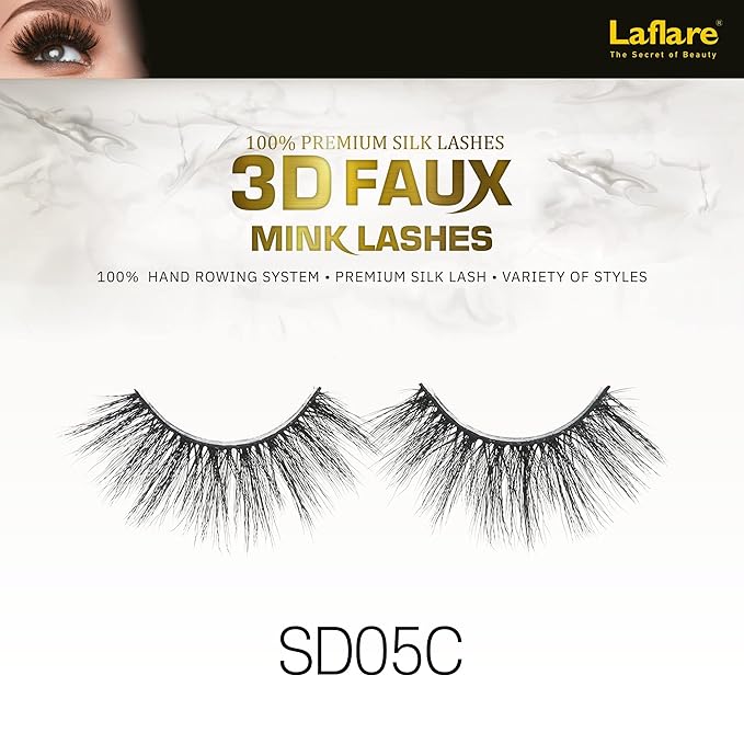 Laflare USA 3D Faux Mink Lashes – 100% Premium Silk - Image 5
