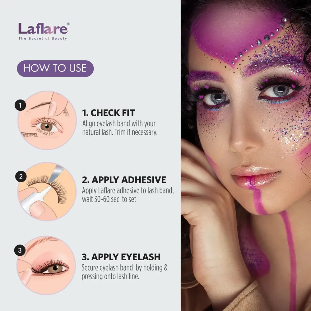 Laflare USA Dazzle & Sparkle Max Volume Rhinestone Lashes - 25mm - Image 4