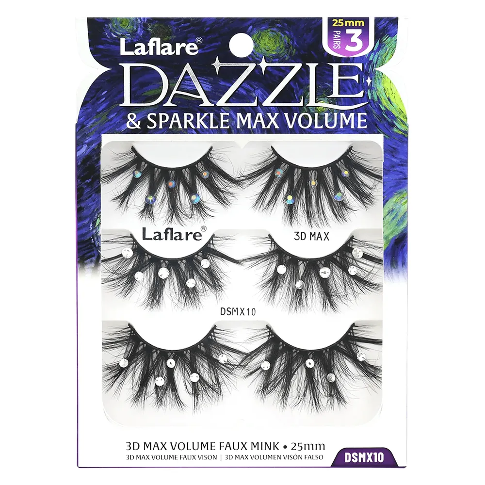 Laflare USA Dazzle & Sparkle Max Volume Rhinestone Lashes - 25mm - Image 6