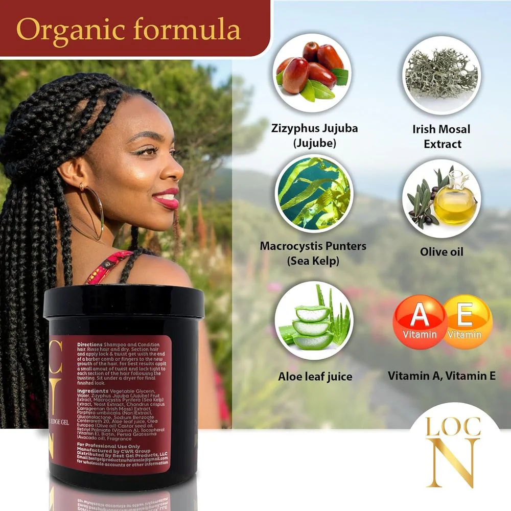 Loc Twist Braids Wave Edge Gel – Strong Hold & Shine - Image 2