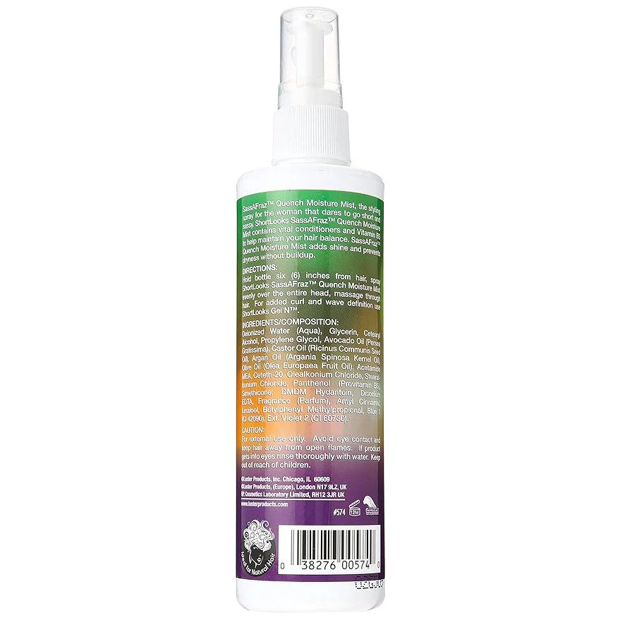 Luster’s ShortLooks SassAFraz Quench Moisture Mist - 8 oz - Image 2