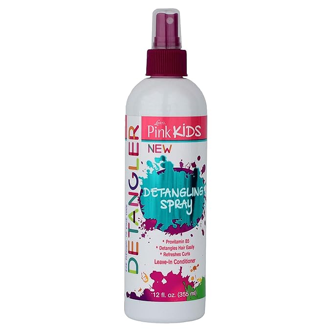 Luster’s Pink Kids Detangling Spray – Smooth & Style Ease – 12 fl oz