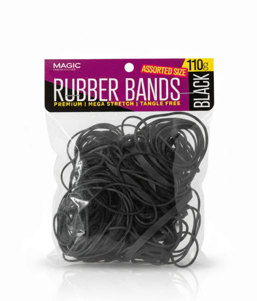 Magic Collection Black Rubber Bands β Assorted Sizes - Image 2
