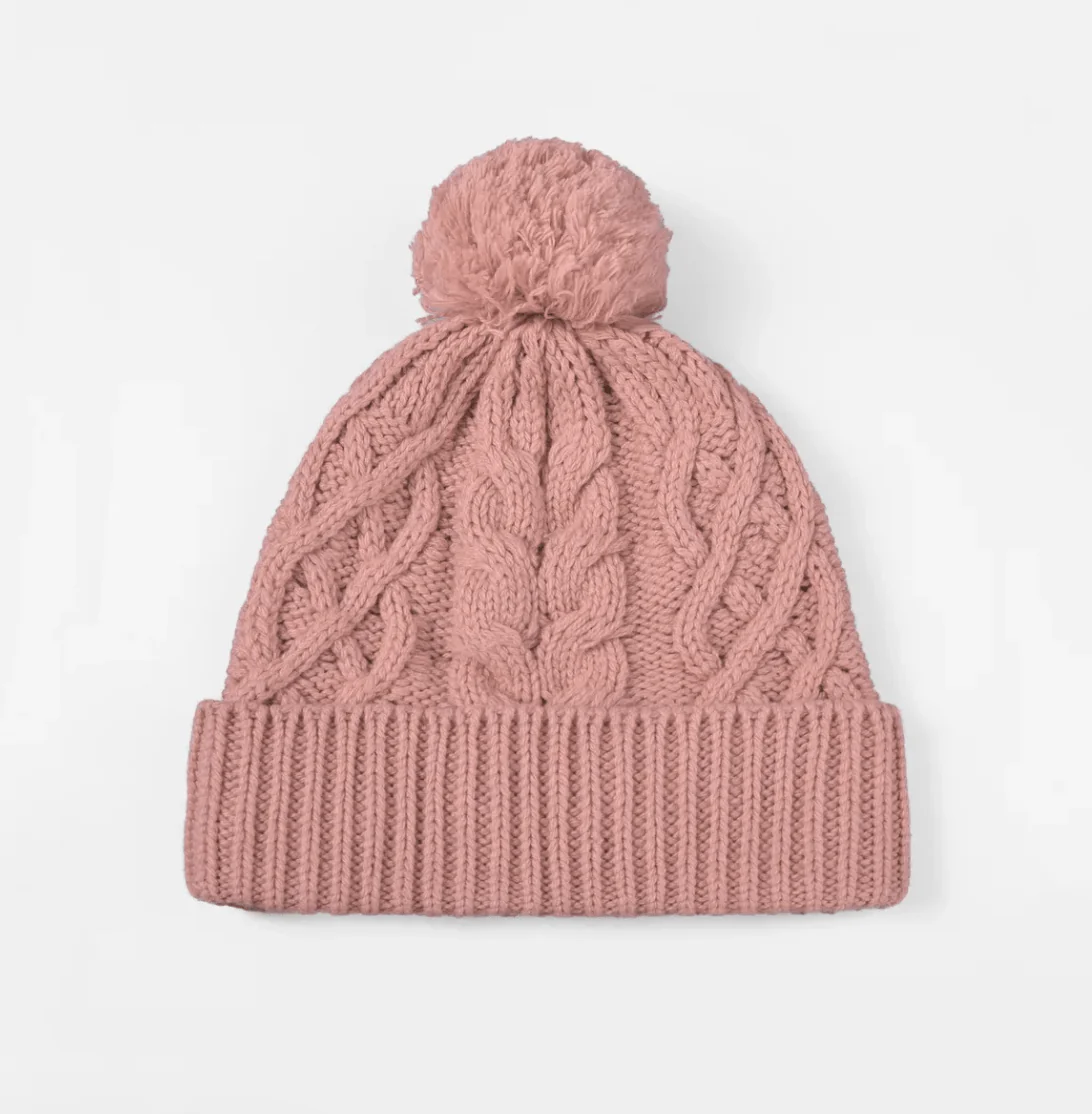 Magic Collection Cable Knit Pom Pom Beanie - Assorted - Image 4