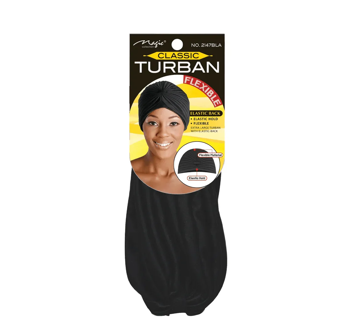 Magic Collection Classic Turban Elastic Hold & Flexible Style
