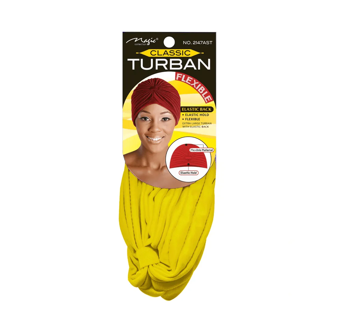 Magic Collection Classic Turban Elastic Hold & Flexible Style - Image 3