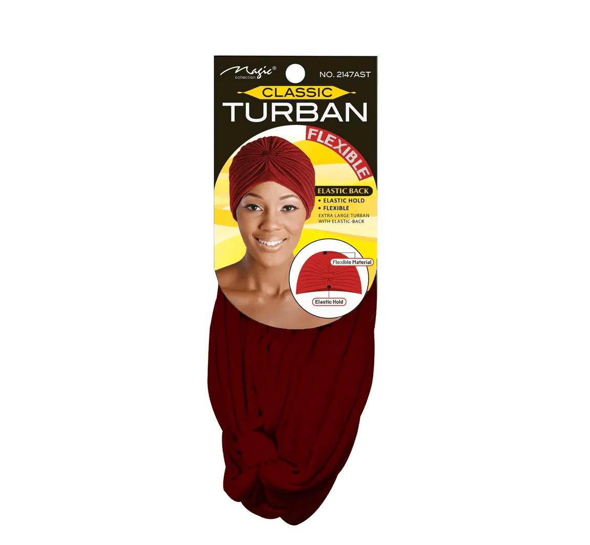 Magic Collection Classic Turban Elastic Hold & Flexible Style - Image 5