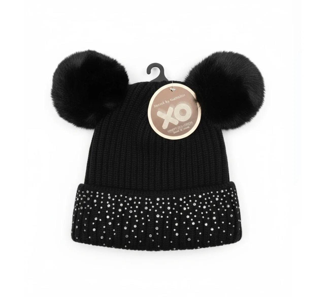Magic Collection Kids 2 Pom Beanie w/ Stones - Assorted - Image 2