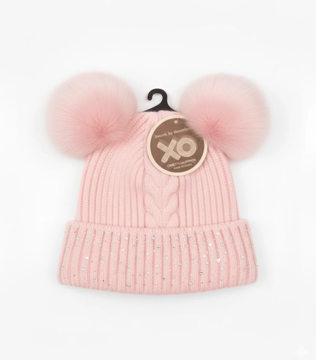 Magic Collection Kids 2 Pom Beanie w/ Stones - Assorted - Image 7