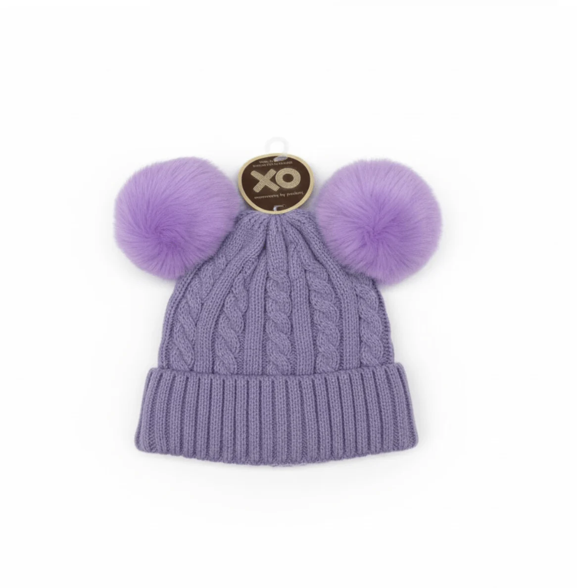 Magic Collection Kids Cable Knit 2 Pom Beanie - Assorted - Image 4
