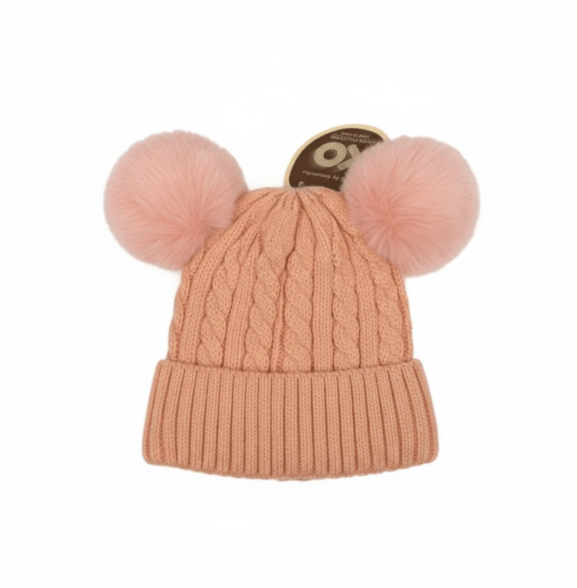 Magic Collection Kids Cable Knit 2 Pom Beanie - Assorted - Image 5