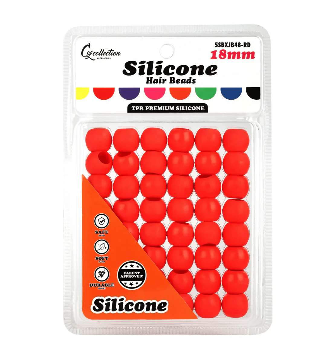 Magic Collection Silicone Hair Beads 18MM – 48 PCS - Image 2