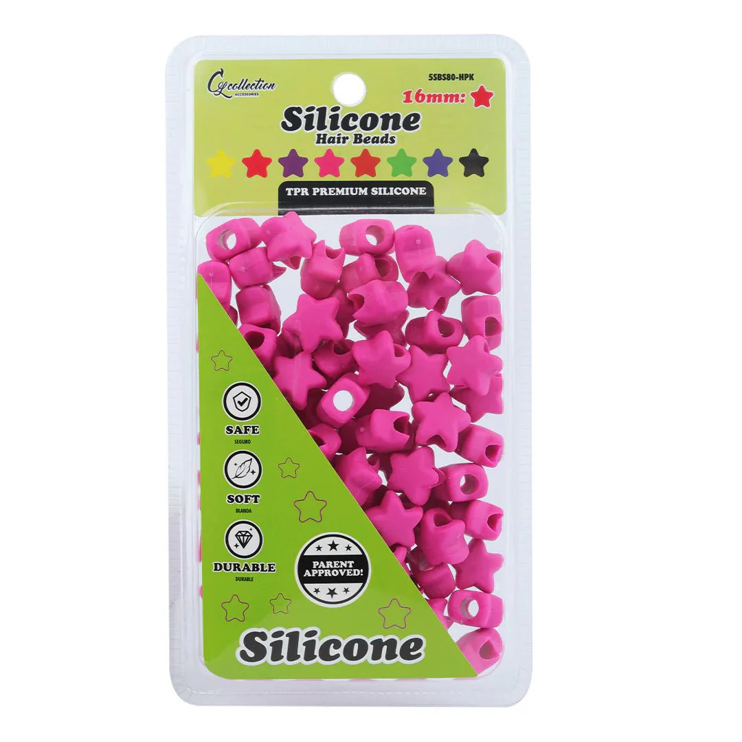 Magic Collection Silicone Hair Beads Star – 16mm - Image 3