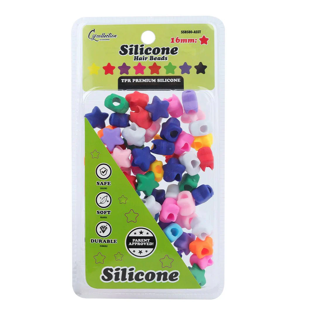 Magic Collection Silicone Hair Beads Star – 16mm - Image 4