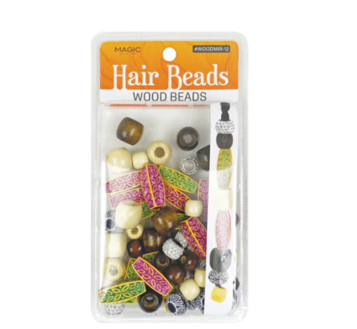 Magic Collection Wood Hair Beads Silver or Gold – 1 Pack - Image 7