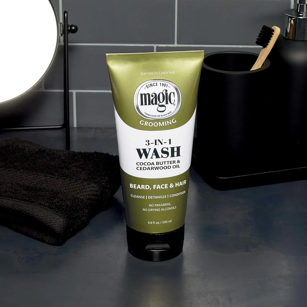 Magic Grooming 3-in-1 Wash – Cleanses Hair, Face & Beard in One Step 6.8 oz - Image 4