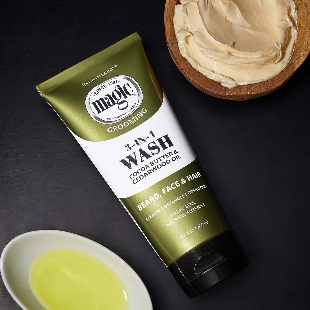 Magic Grooming 3-in-1 Wash – Cleanses Hair, Face & Beard in One Step 6.8 oz - Image 5