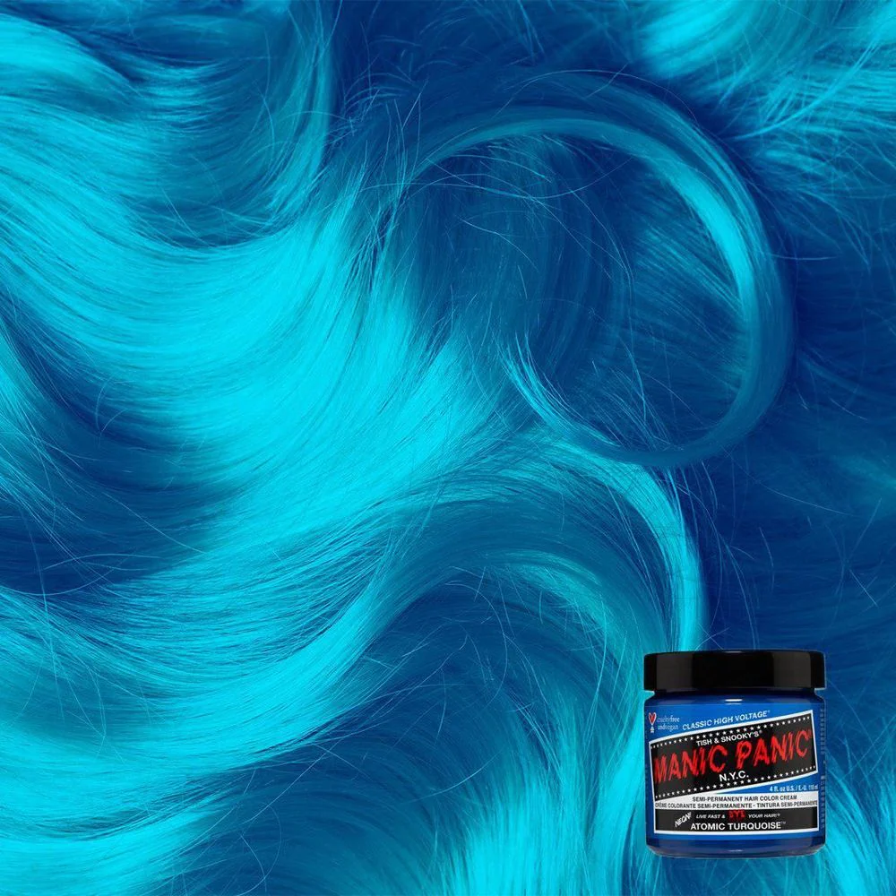 Manic Panic Creamtone Semi Permanent Hair Dye - Atomic Turquoise 4oz - Image 2