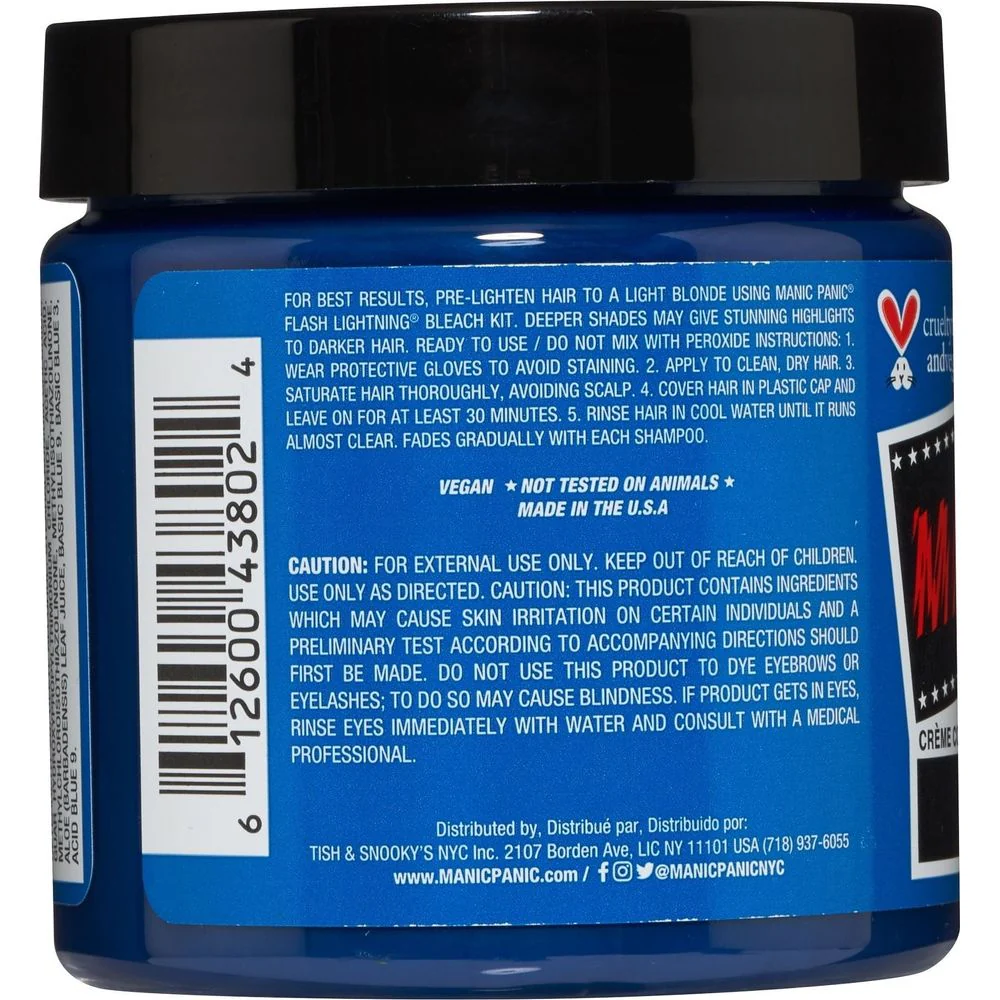 Manic Panic Creamtone Semi Permanent Hair Dye - Atomic Turquoise 4oz - Image 4