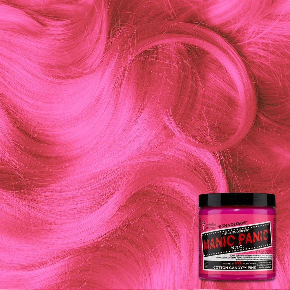 Manic Panic Creamtone Semi Permanent Hair Dye - Cotton Candy Pink 4oz - Image 2