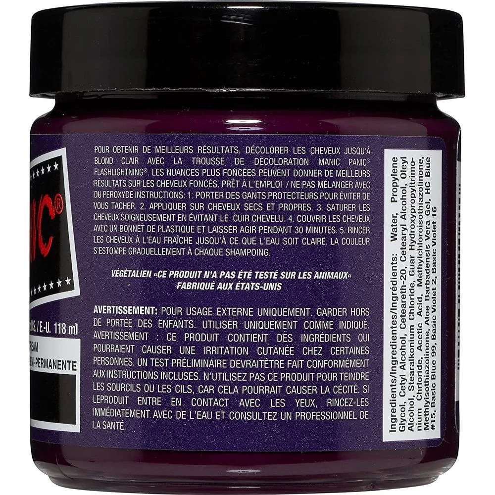 Manic Panic Creamtone Semi Permanent Hair Dye - Plum Passion 4oz - Image 4
