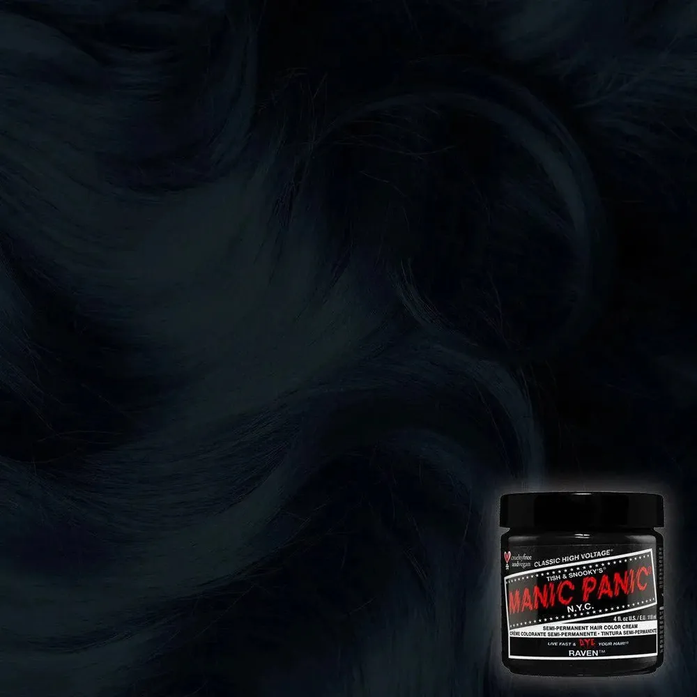 Manic Panic Creamtone Semi Permanent Hair Dye - Raven 4oz - Image 3