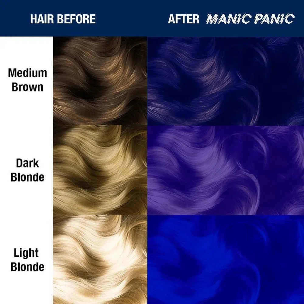 Manic Panic Creamtone Semi Permanent Hair Dye - Shocking Blue 4oz - Image 3