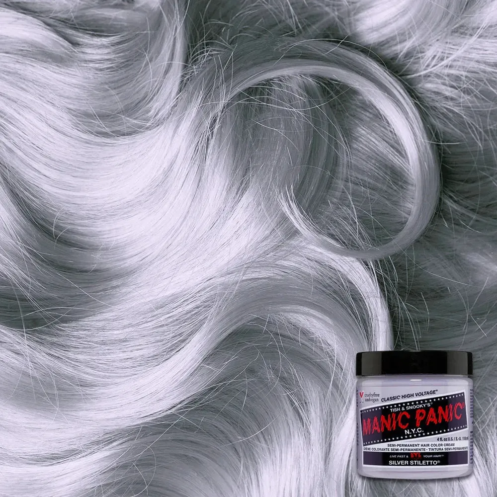 Manic Panic Creamtone Semi Permanent Hair Dye - Silver Stiletto 4oz - Image 2