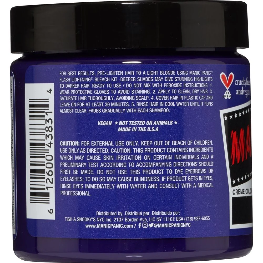 Manic Panic Creamtone Semi Permanent Hair Dye - Ultra Violet 4oz - Image 2