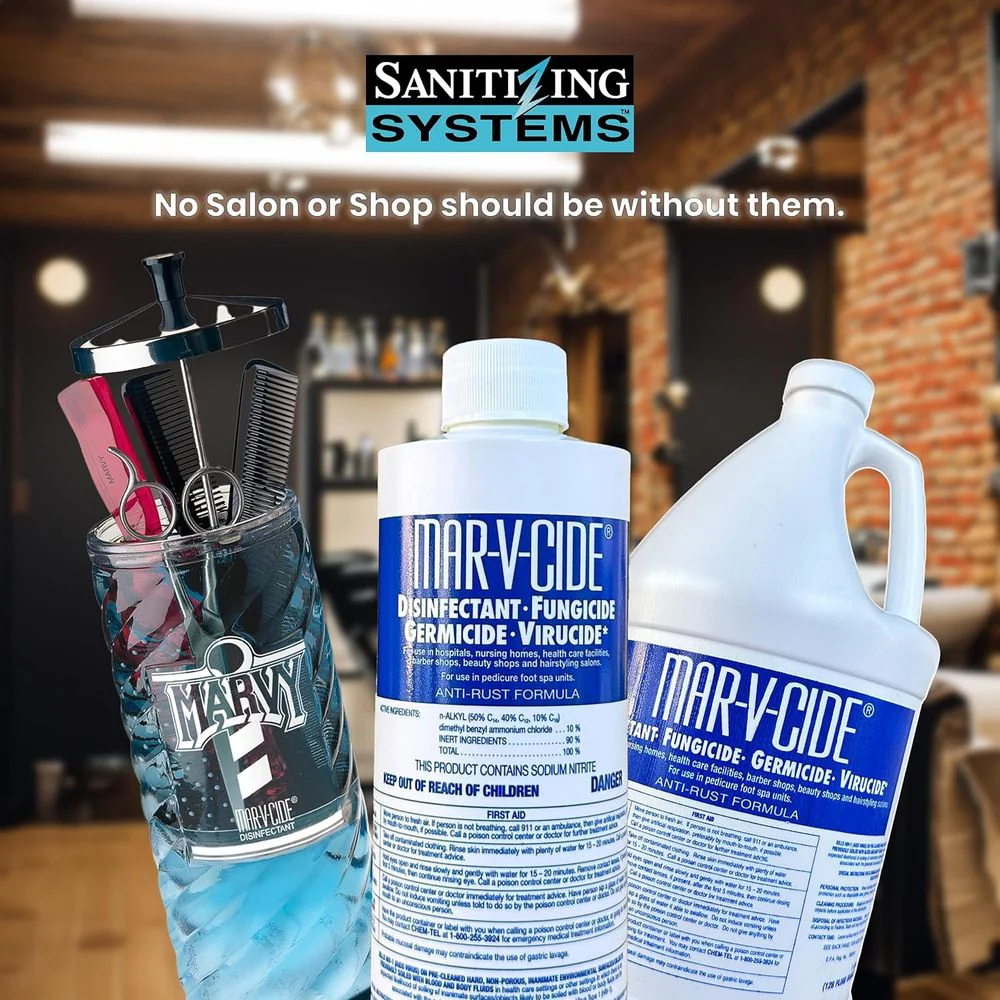 MAR-V-CIDE Disinfectant – Barber & Spa Tools -16 oz - Image 3