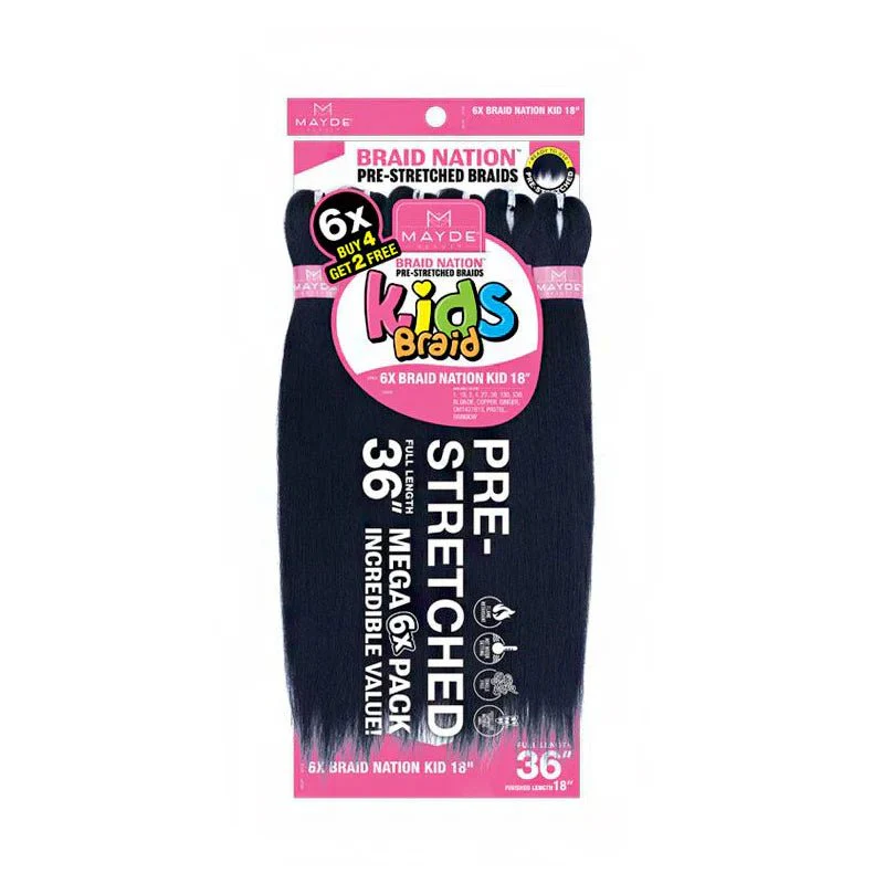 Mayde 6X Braid Nation Kid Synthetic Braiding Hair – 18″ - Image 10