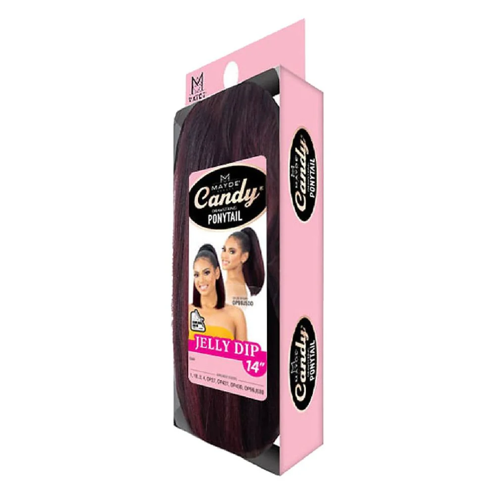 Mayde Beauty Candy Drawstring Ponytail – Jelly Dip 14” - Image 3