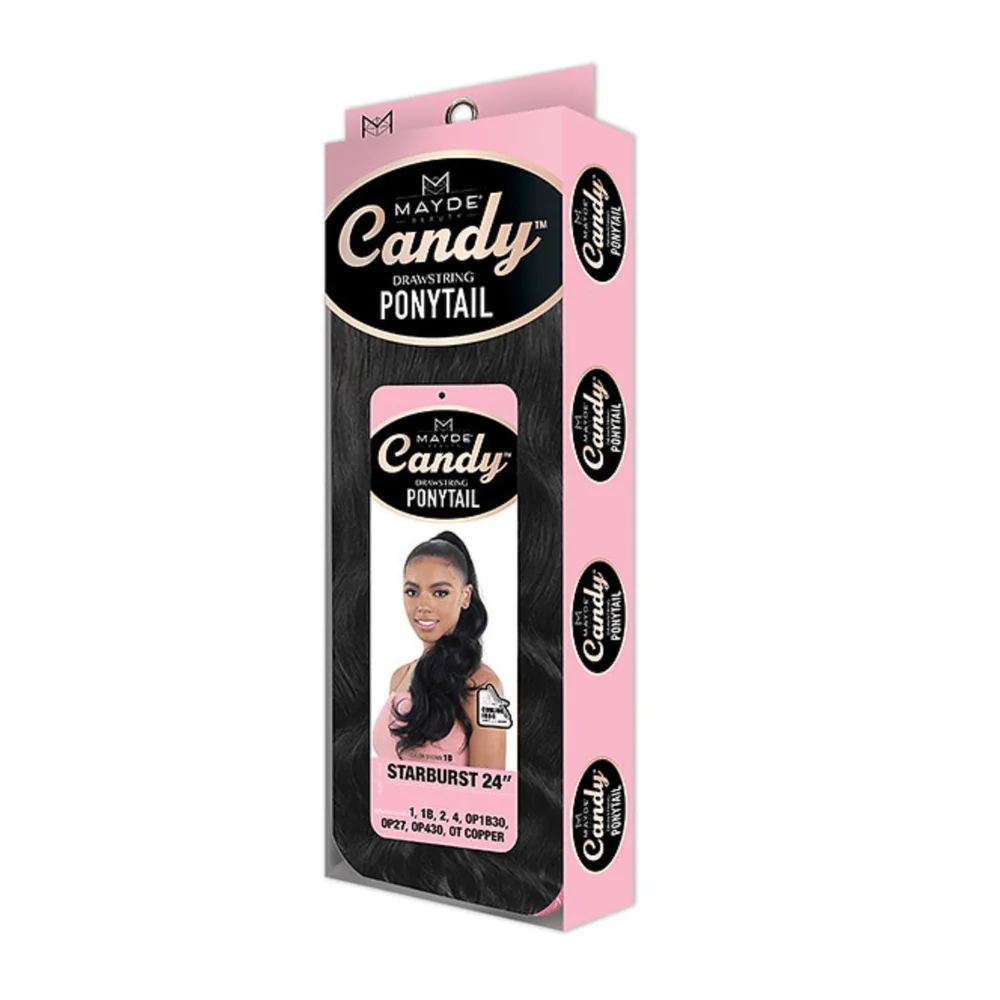 Mayde Beauty Candy Drawstring Ponytail – Starburst 24” - Image 3