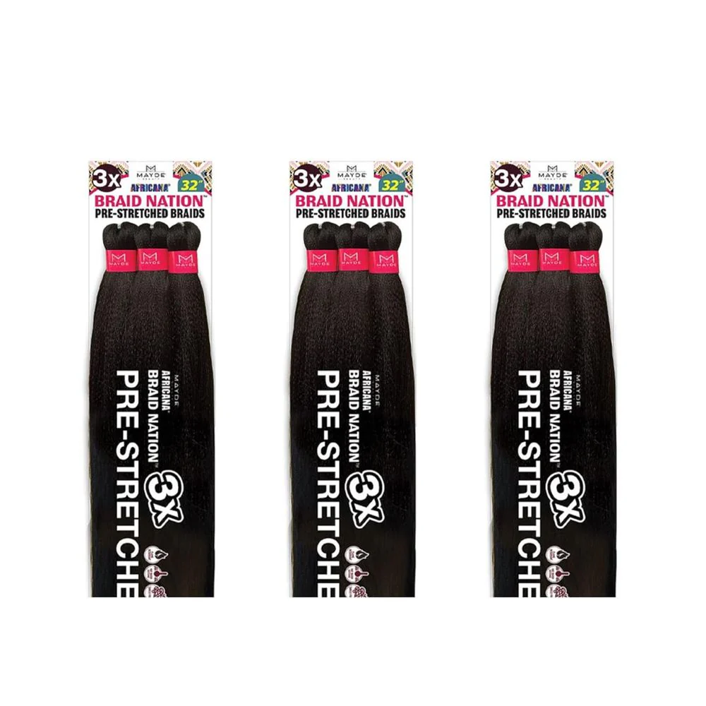 Mayde Beauty Synthetic Braiding Hair β 3X Braid Nation 32β³ - Image 3